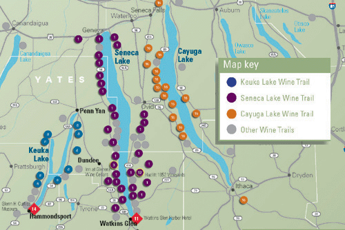 Map of the Finger Lakes