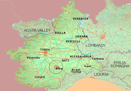 map of Piedmont