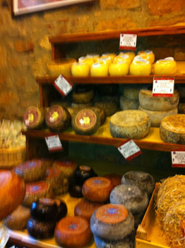 Pienza cheese shop