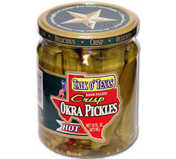 Talk O’ Texas Hot Crisp Okra Pickles