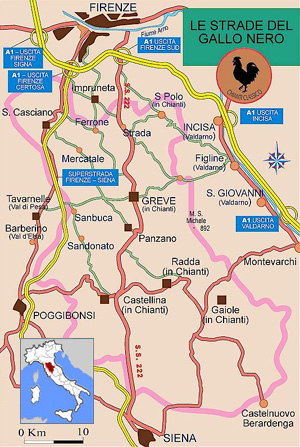 Map of Chianti