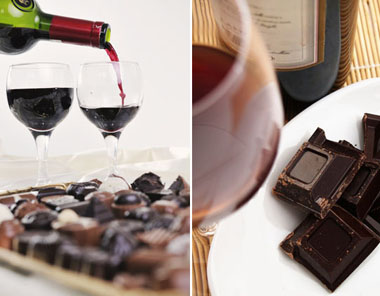 Chocolate and wine