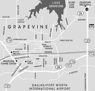 Map of Grapevine