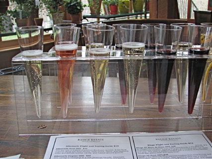 Kluge Estate Winery sparkling wine tasting