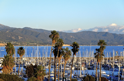 Santa Barbara Harbor coastline
