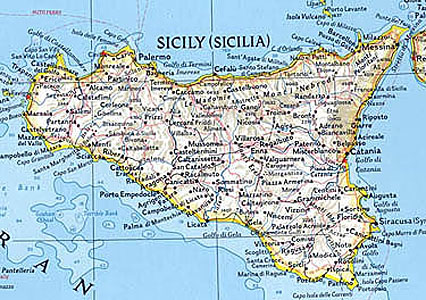 map of Sicily